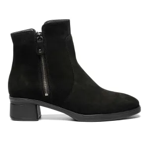 Hartjes Damen Blues Stiefel Schwarz Wildleder