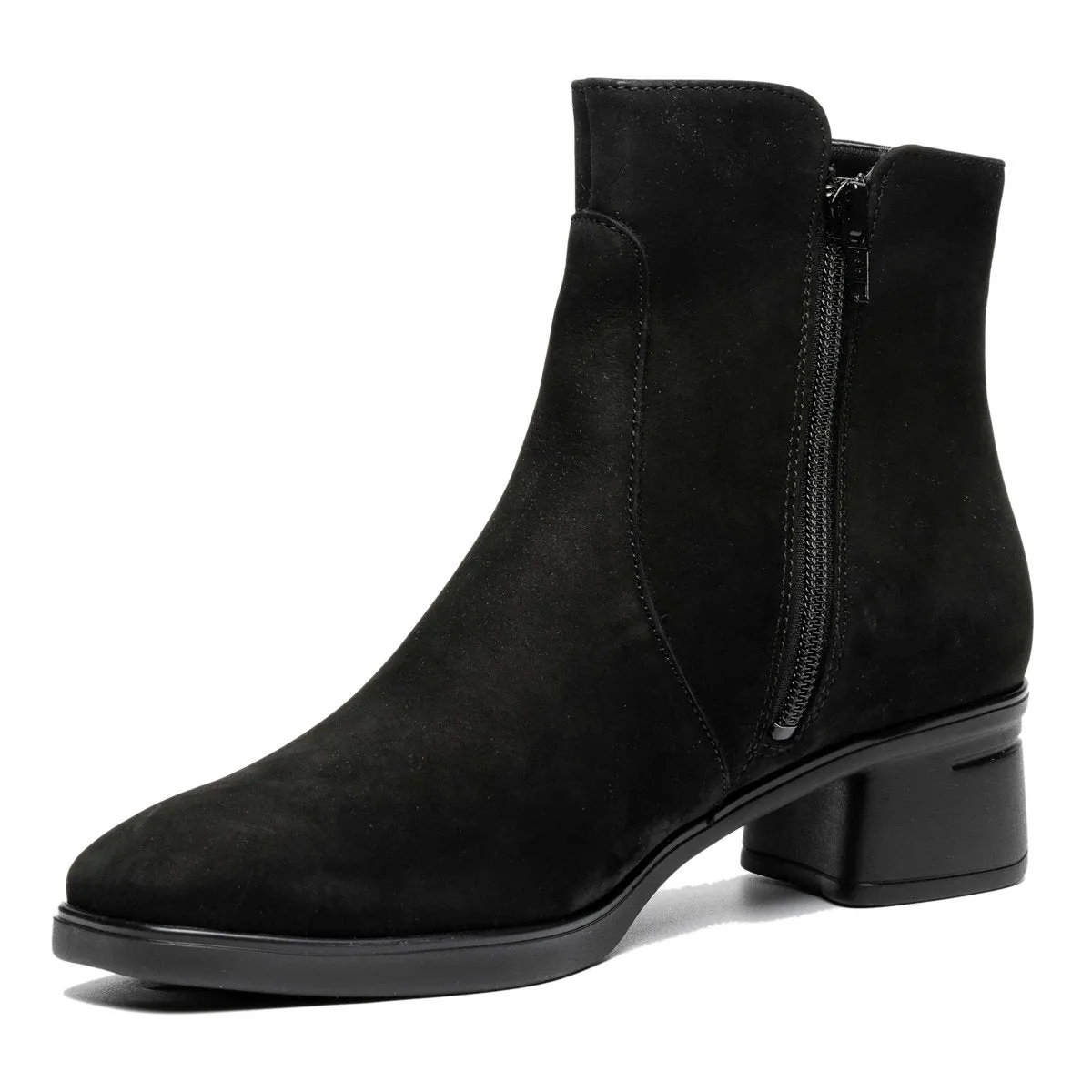 Hartjes Damen Blues Stiefel Schwarz Wildleder