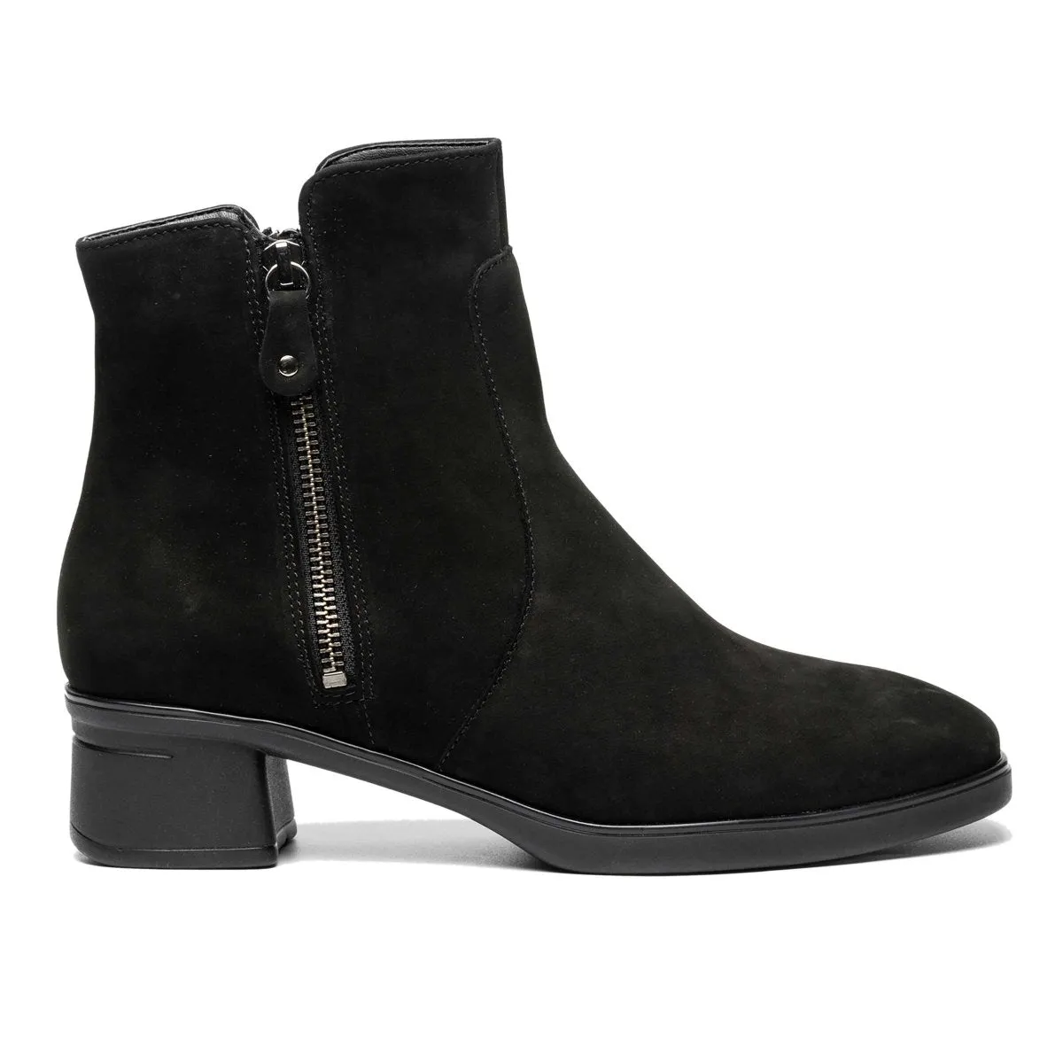 Hartjes Damen Blues Stiefel Schwarz Wildleder