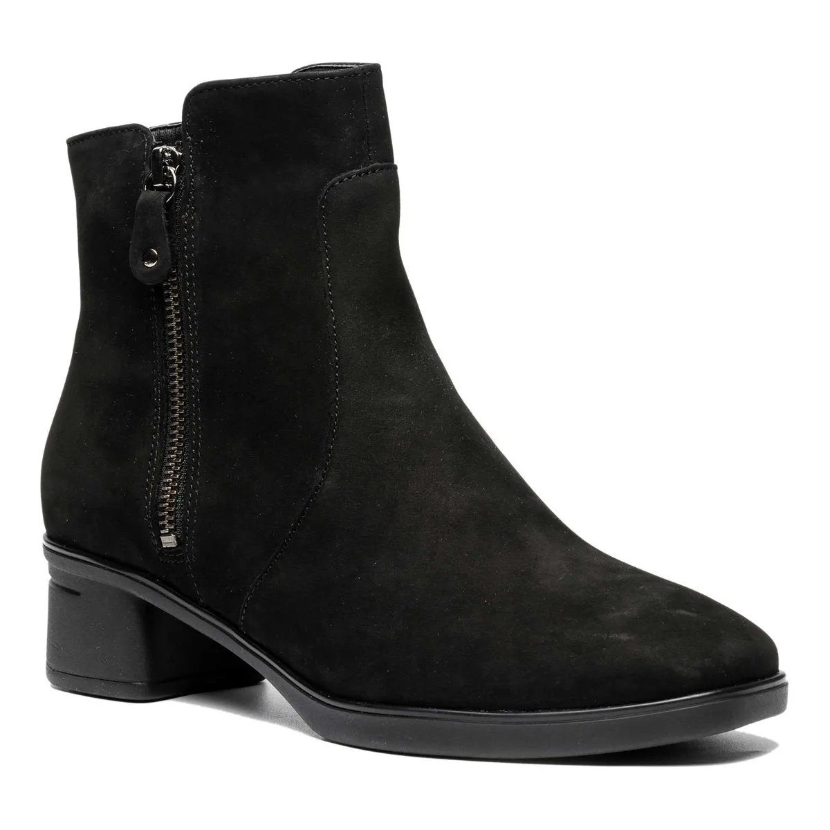 Hartjes Damen Blues Stiefel Schwarz Wildleder