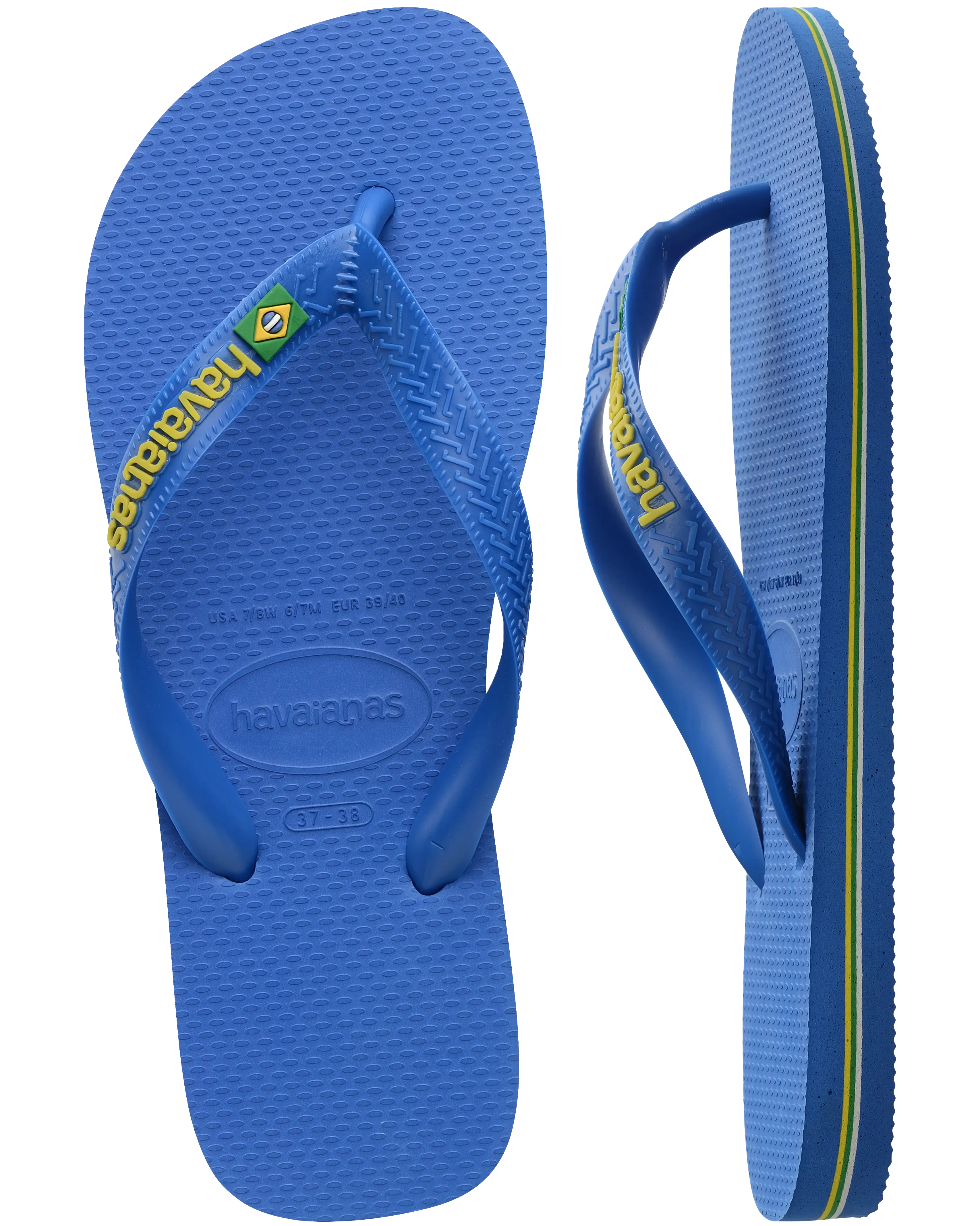Havaianas Schuhe Jungen Brasil Logo Neon Flip-Flops in Sternenblau