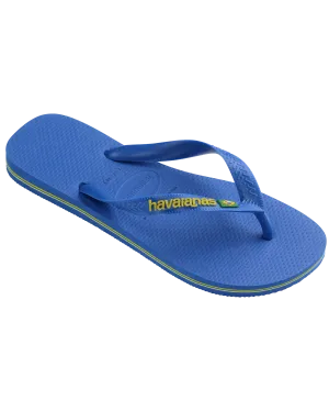 Havaianas Schuhe Jungen Brasil Logo Neon Flip-Flops in Sternenblau