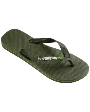 Havaianas Schuhe Jungen Brasilien Logo Flip-Flops in Grün