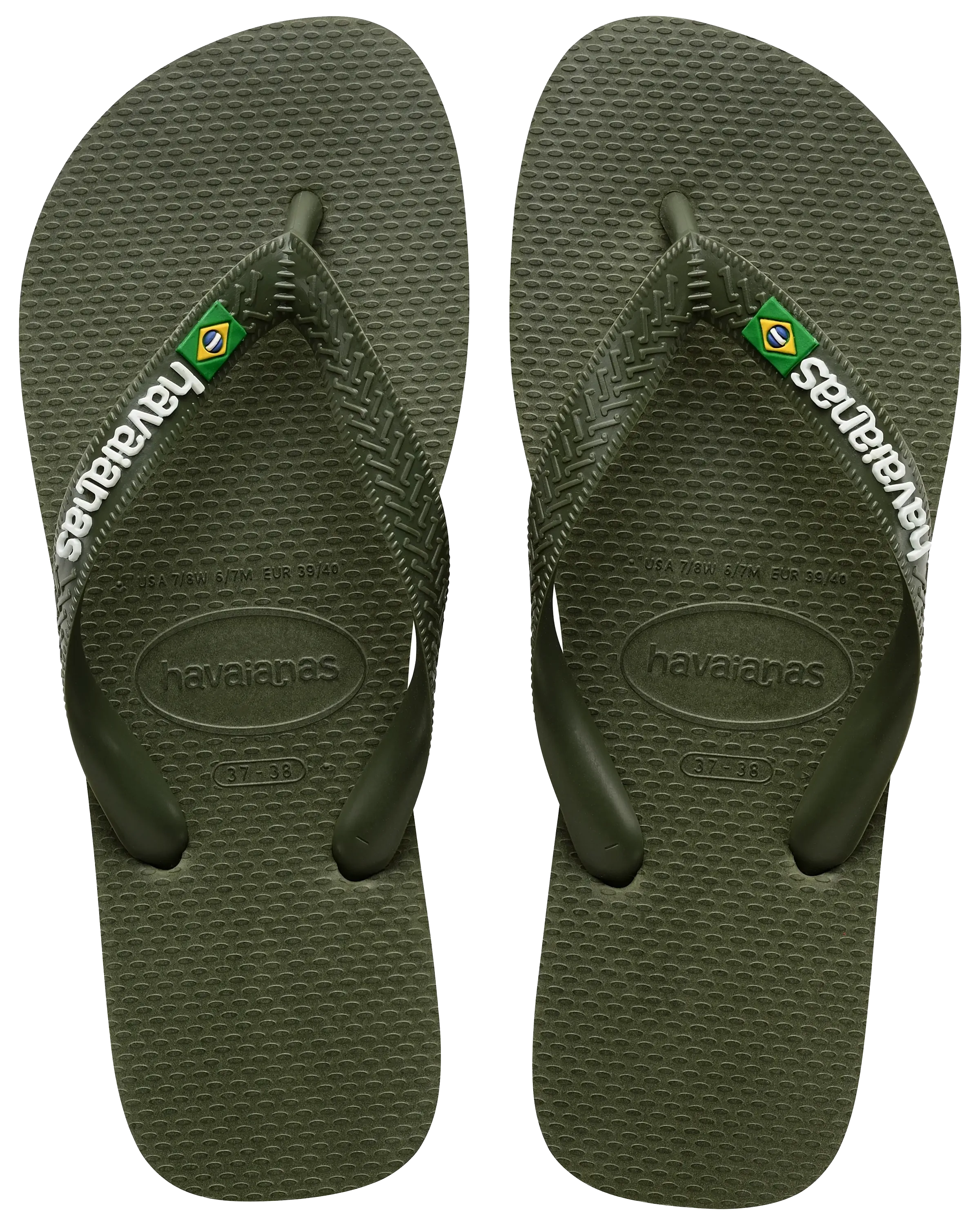 Havaianas Schuhe Jungen Brasilien Logo Flip-Flops in Grün