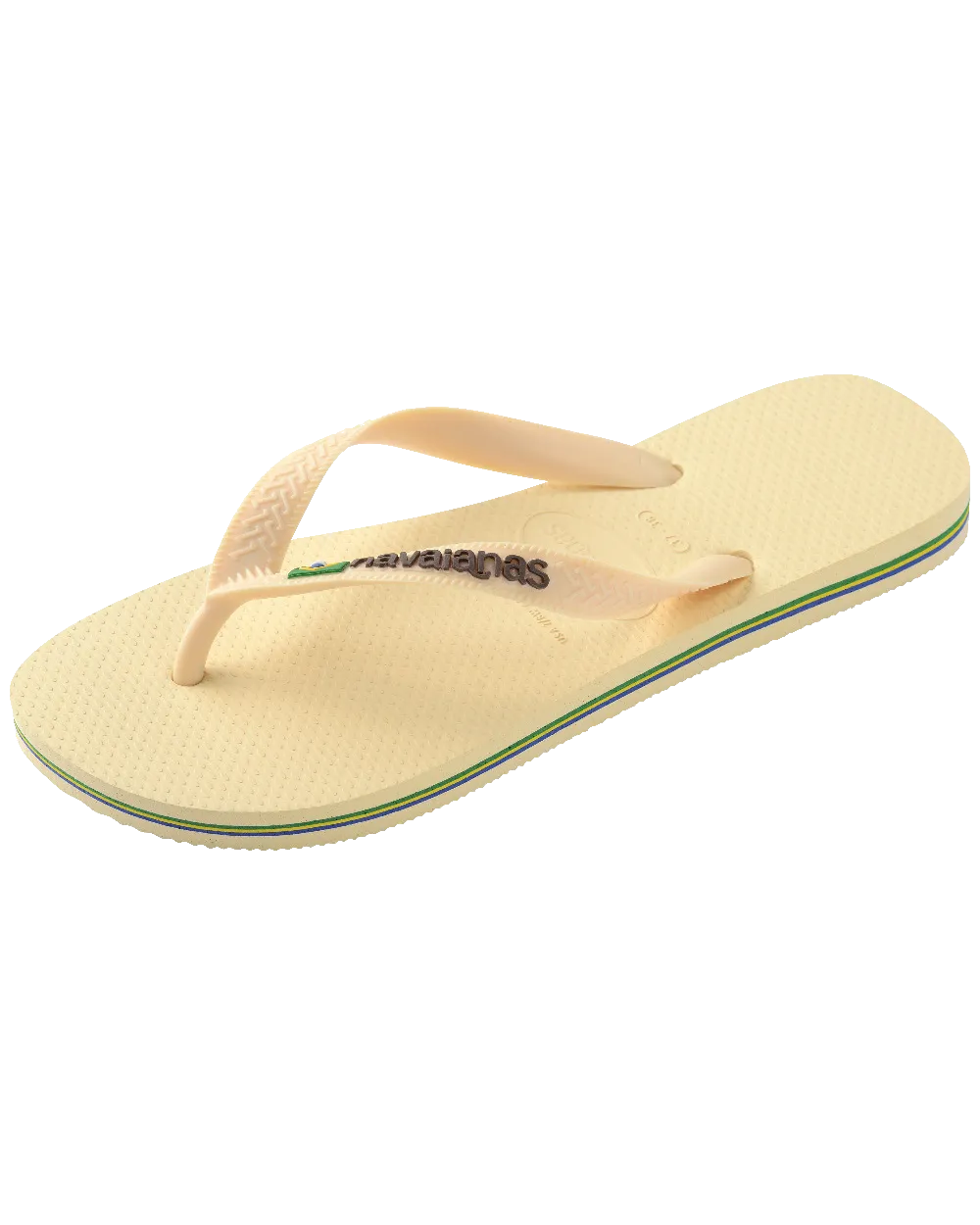 Havaianas Schuhe Brasilien Logo Flip-Flops in Buttercreme