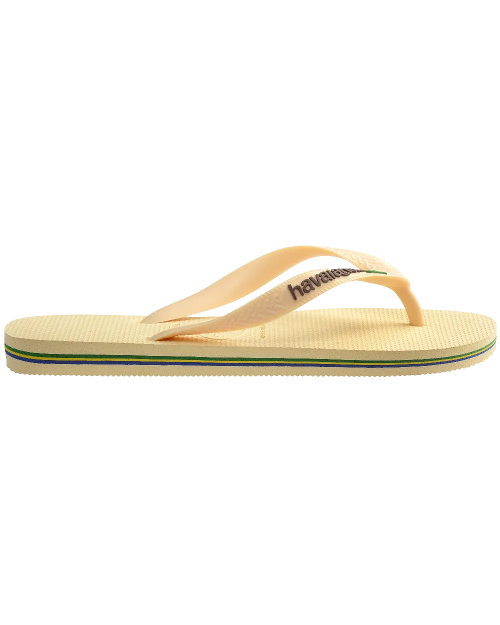 Havaianas Schuhe Brasilien Logo Flip-Flops in Buttercreme