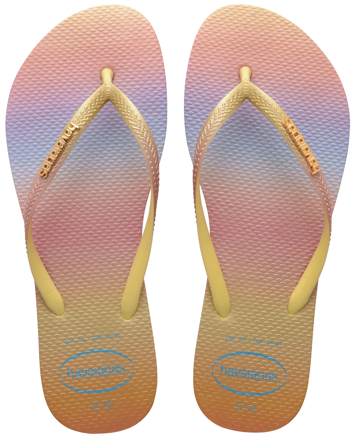 Havaianas Schuhe Slim Gradient Sunset Flip-Flops in Gelb Pixel