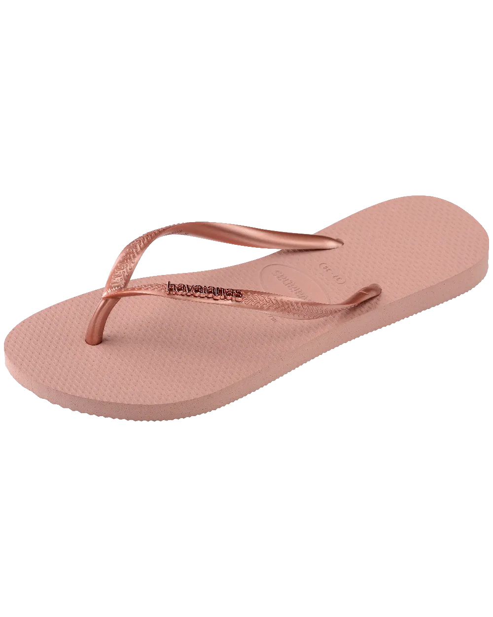Havaianas Schuhe Slim Metallic Flip Flops in Krokusrosa & Gold