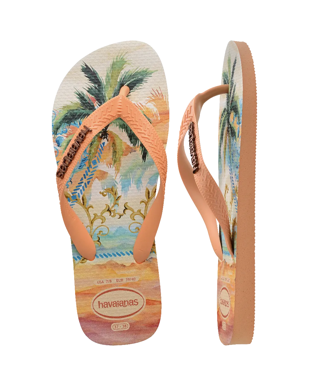 Havaianas Schuhe Top Tropische Vibes Flip-Flops in Pfirsich
