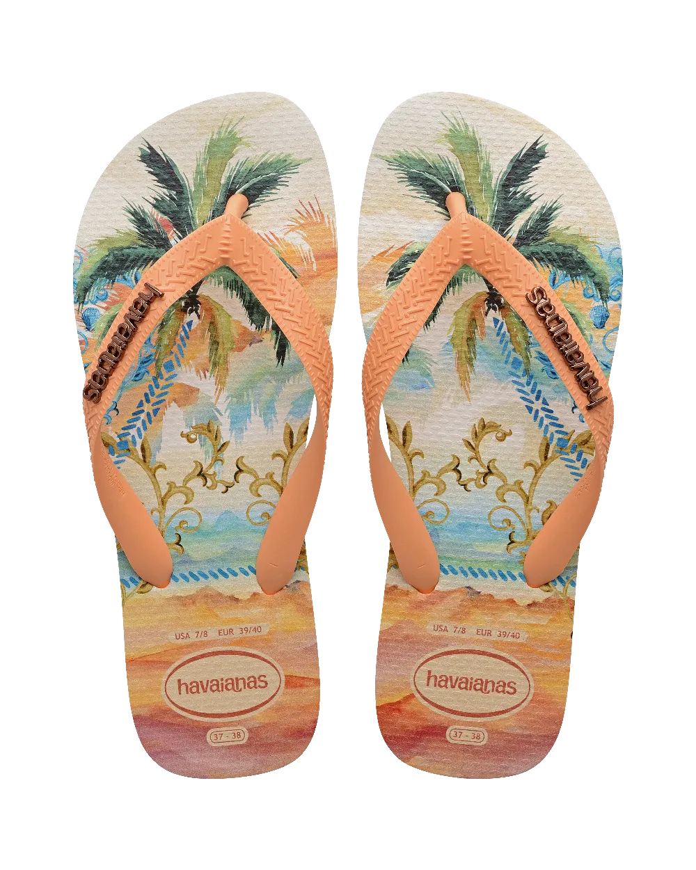 Havaianas Schuhe Top Tropische Vibes Flip-Flops in Pfirsich