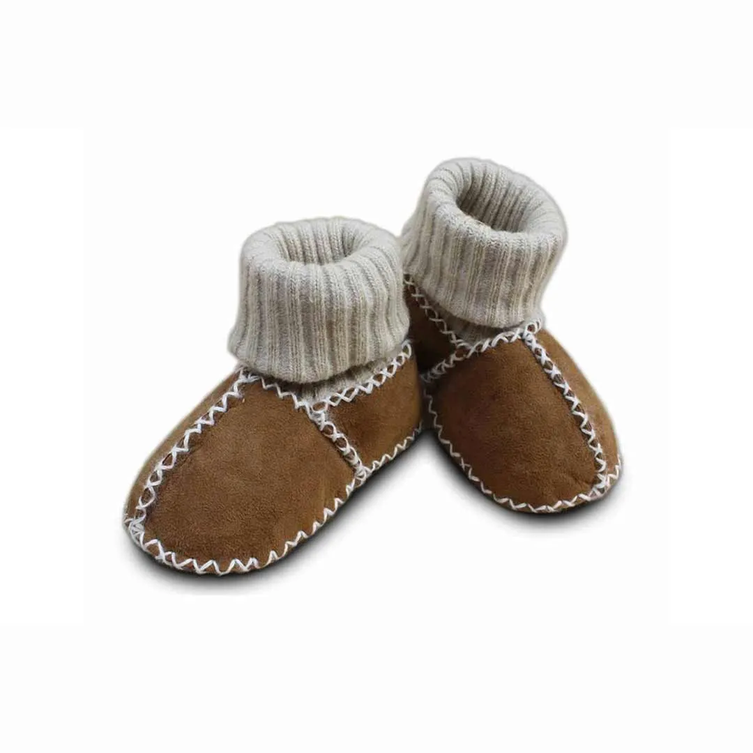 Heitmann Lammfell Sock Booties - Kamel