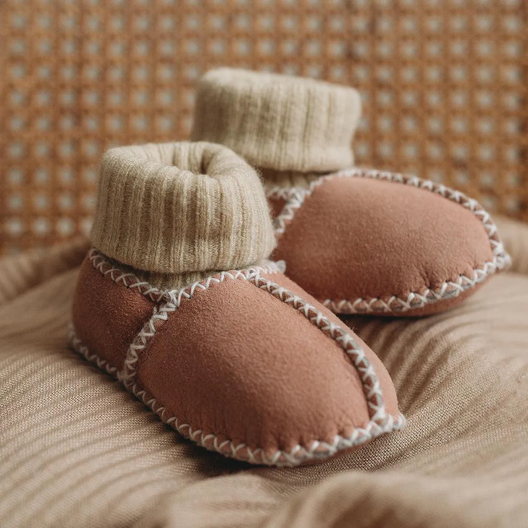 Heitmann Lammfell Sock Booties - Rosa