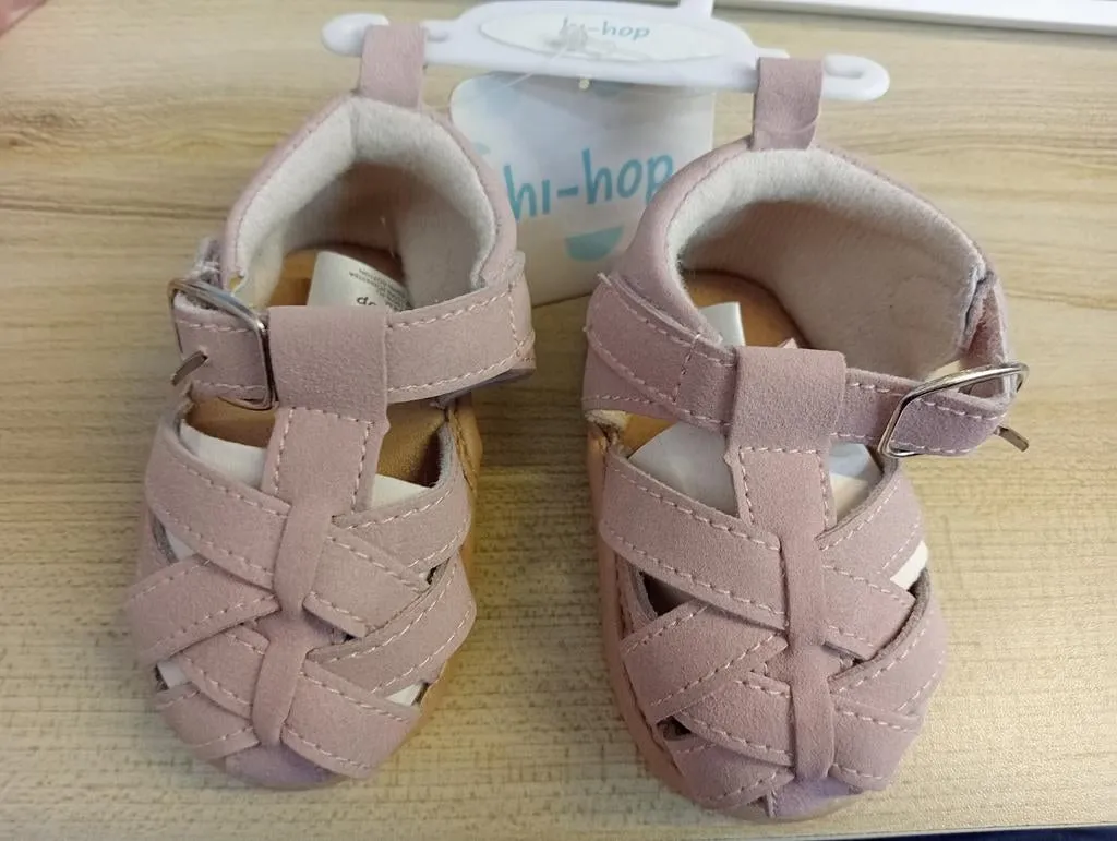 Hi-Hop Crisscross Sandale pink 3-6 Monate