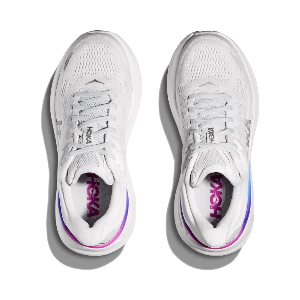 Hoka Damen Bondi 9 Sneaker in Kosmisch Grau/Weiß