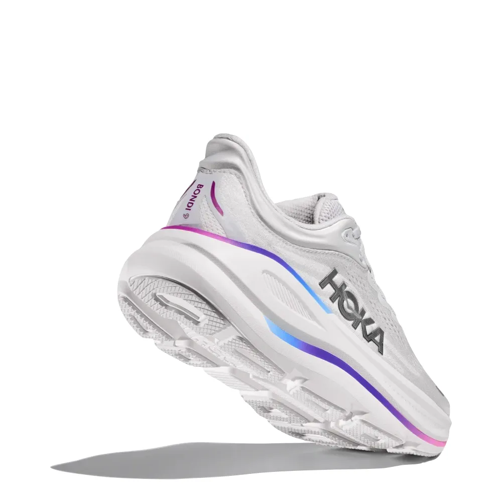 Hoka Damen Bondi 9 Sneaker in Kosmisch Grau/Weiß