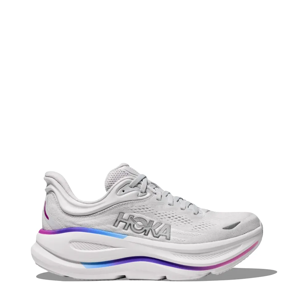 Hoka Damen Bondi 9 Sneaker in Kosmisch Grau/Weiß