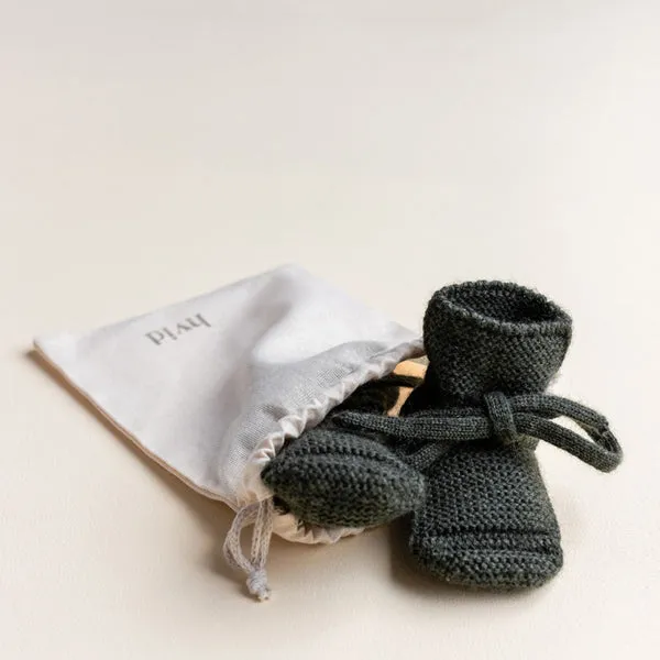 Weiße Gestrickte Stiefeletten – Kiefer