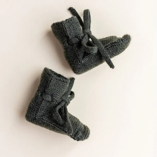 Weiße Gestrickte Stiefeletten – Kiefer