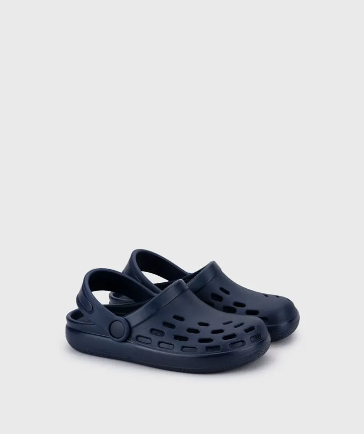 Igor: Sport-Kinder-Slip-On-Clogs - Marineblau