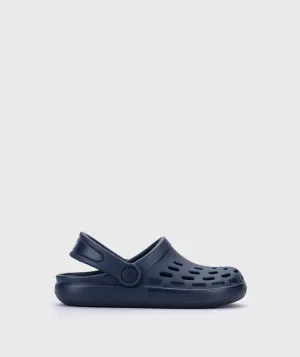 Igor: Sport-Kinder-Slip-On-Clogs - Marineblau