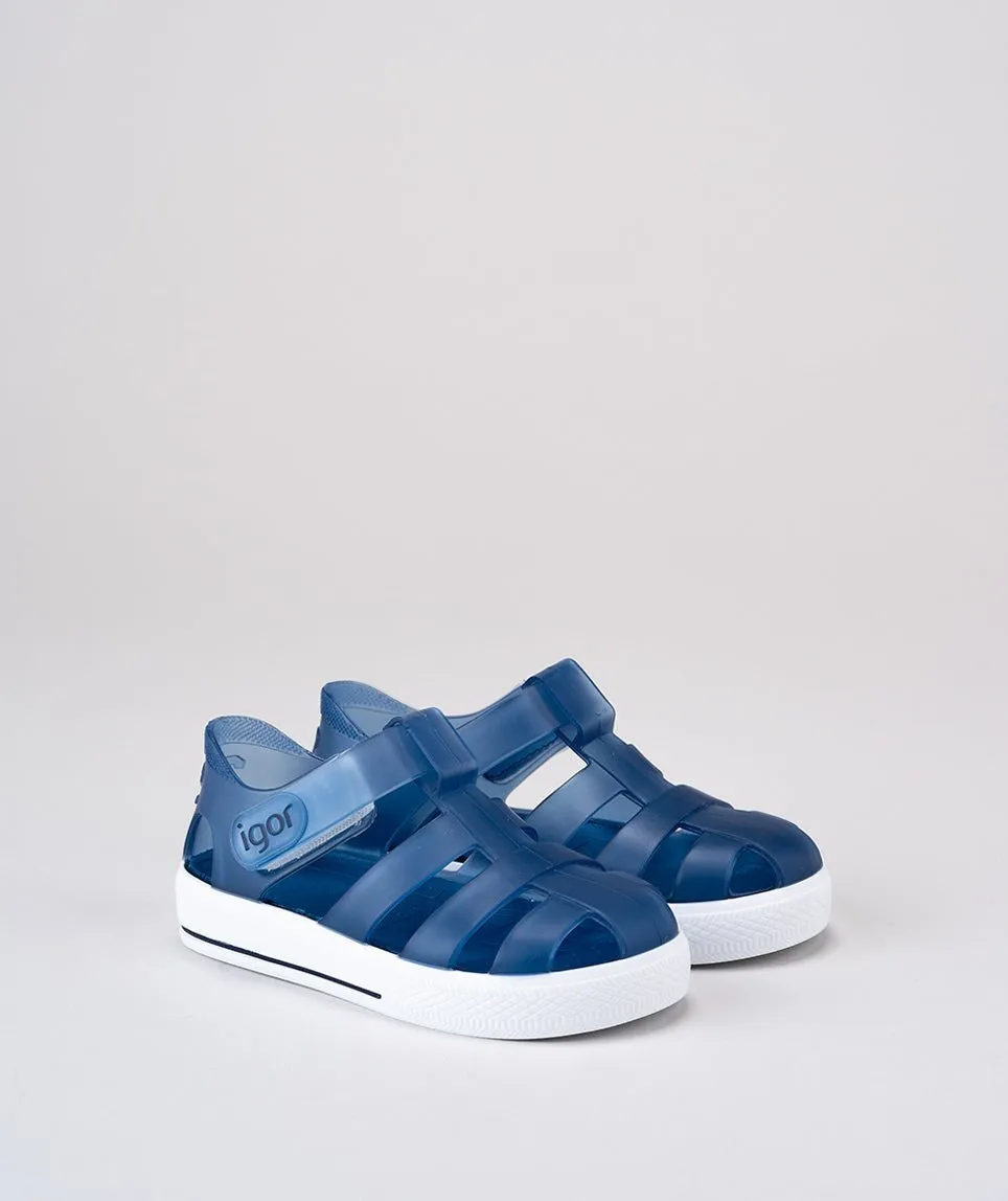 Igor: Star Kids Gelee-Sandalen - Marineblau