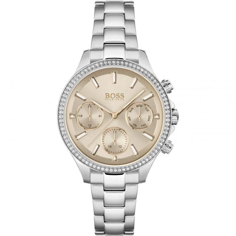 Jewelry Boss Uhren BOSS Uhren Hera Sport Lux Stahl Tag Datum Damenuhr 1502565