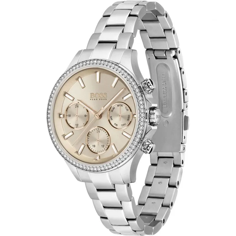 Jewelry Boss Uhren BOSS Uhren Hera Sport Lux Stahl Tag Datum Damenuhr 1502565