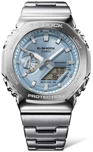 Schmuck_G-Shock_Armbanduhren G-Shock 2110 Metallisch Blau Dual Display Uhr