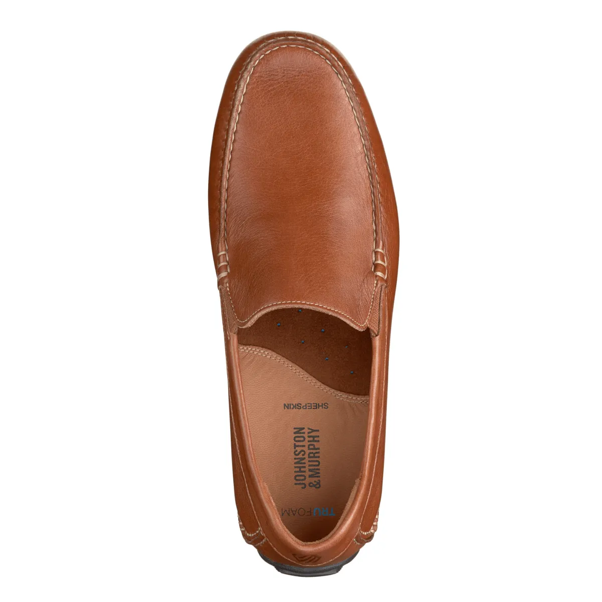 Johnston & Murphy Herren Cort Moc Venetian Tan Vollnarbenleder