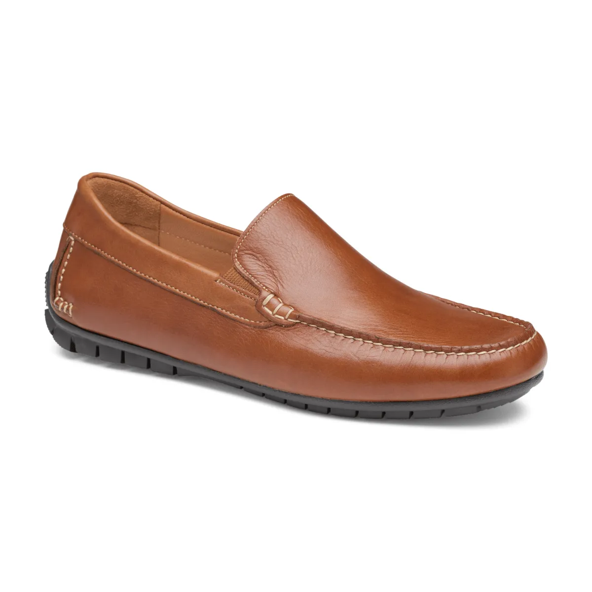 Johnston & Murphy Herren Cort Moc Venetian Tan Vollnarbenleder
