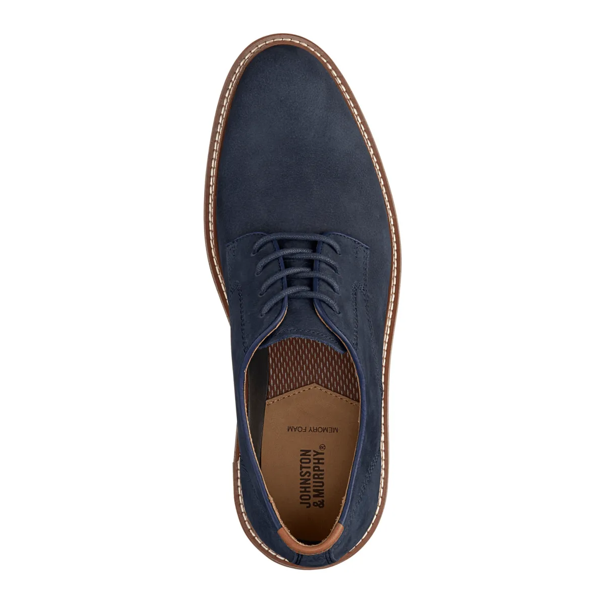 Johnston & Murphy Herren Upton Plain Toe Marineblau Nubuk