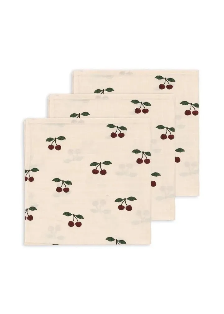 Konges Sløjd: 3er-Pack Musselin-Set - Ma Grande Cerise