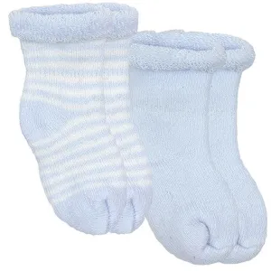 Kushies Terry Neugeborenen-Socken (2er Pack) - Blau