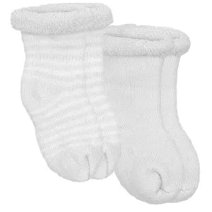 Kushies Terry Neugeborenen-Socken (2er Pack) - Weiß
