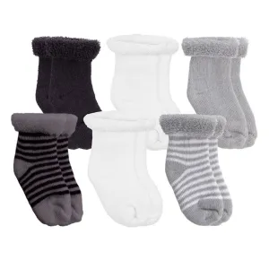 KUSHIES Terry Neugeborenen-Socken (6er Pack) - Grau