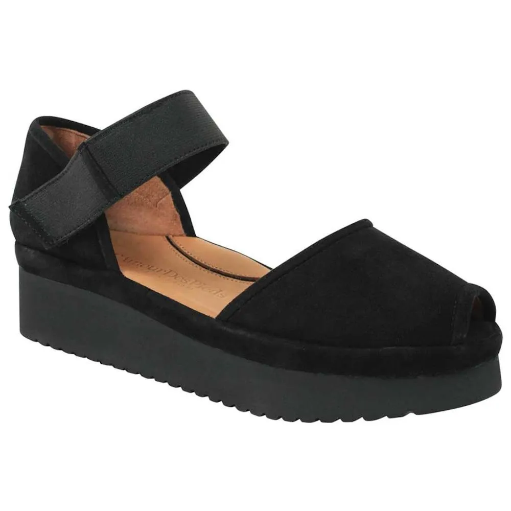 L'Amour Des Pieds Damen Amadour Schwarz Wildleder