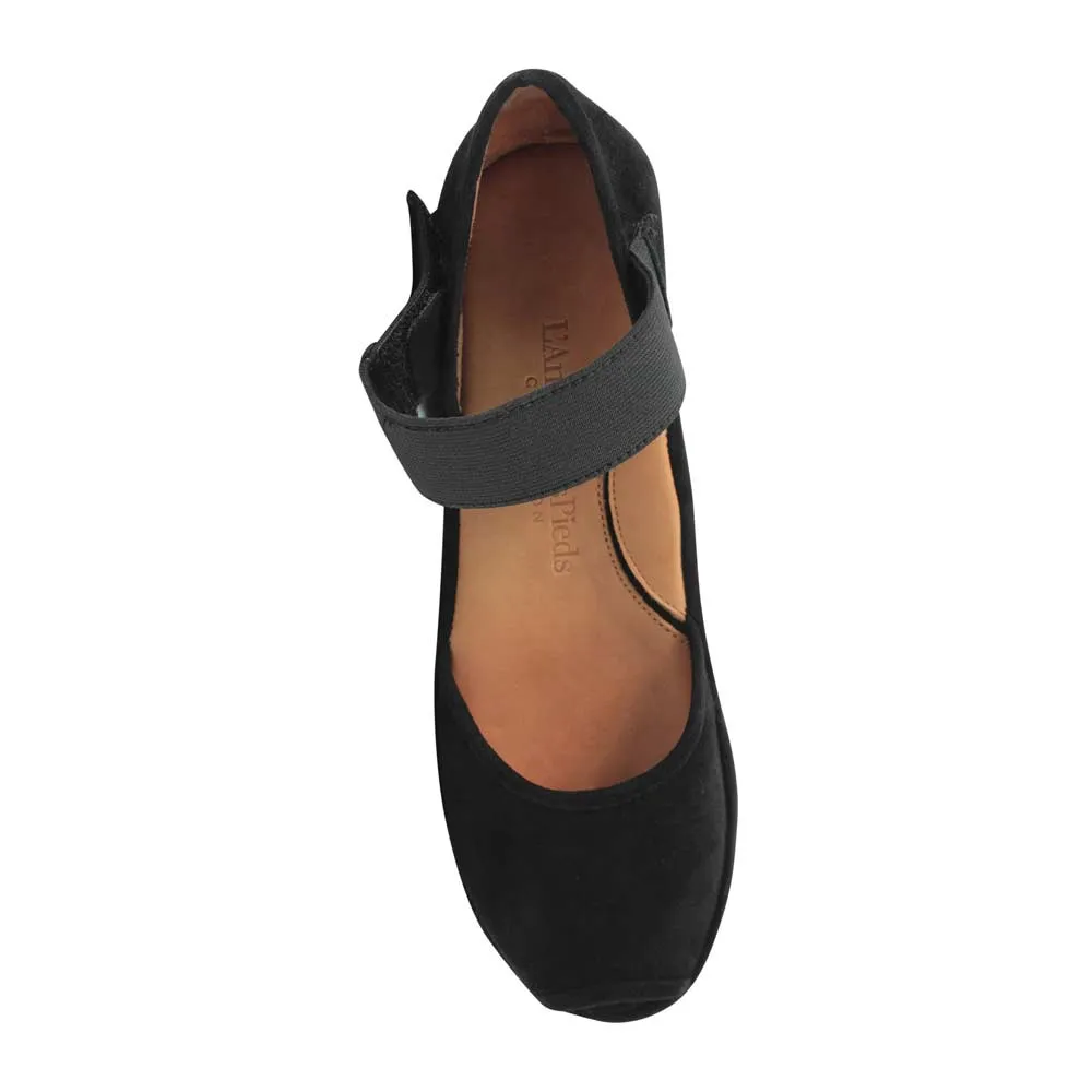 L'Amour Des Pieds Damen Amadour Schwarz Wildleder