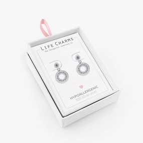 Life Charms Round Drop Earrings