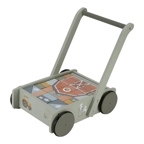 Little Dutch, Holziger Babywalker & Bauklotz-Wagen, Kleiner Bauernhof