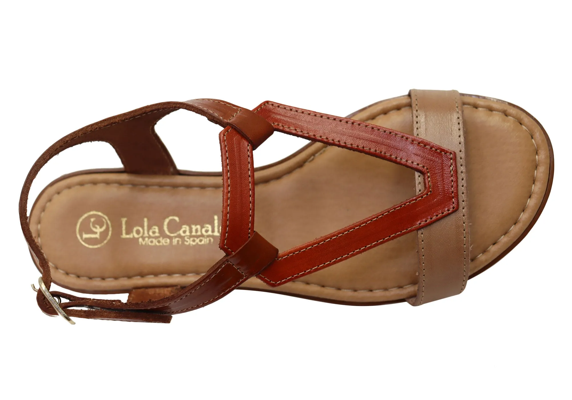 Lola Canales Courtney Damen Bequeme Ledersandalen Hergestellt in Spanien Lola Canales Schuhe