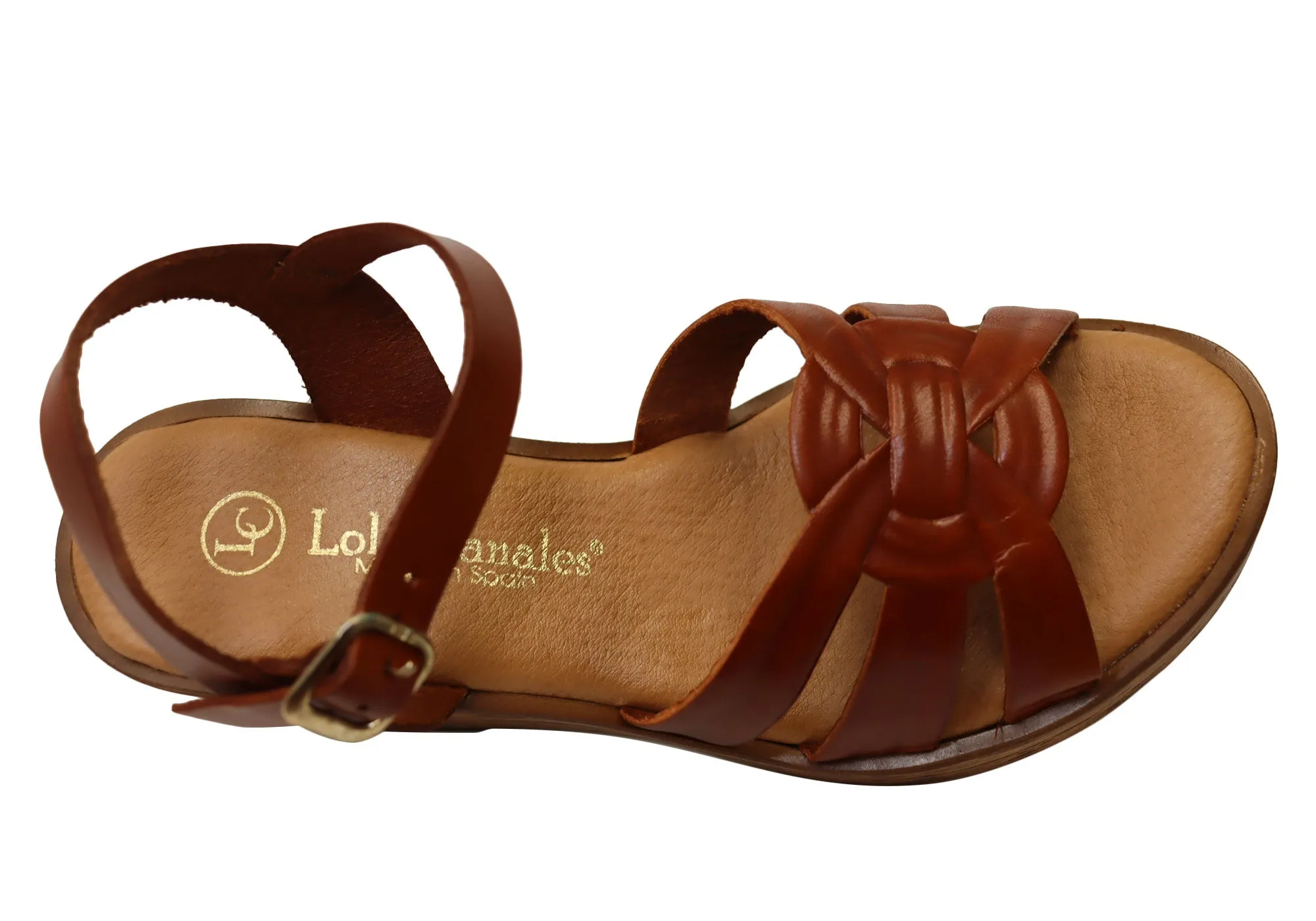 Lola Canales Moment Damen Spanische Leder Keilabsatz Sandalen Lola Canales Schuhe