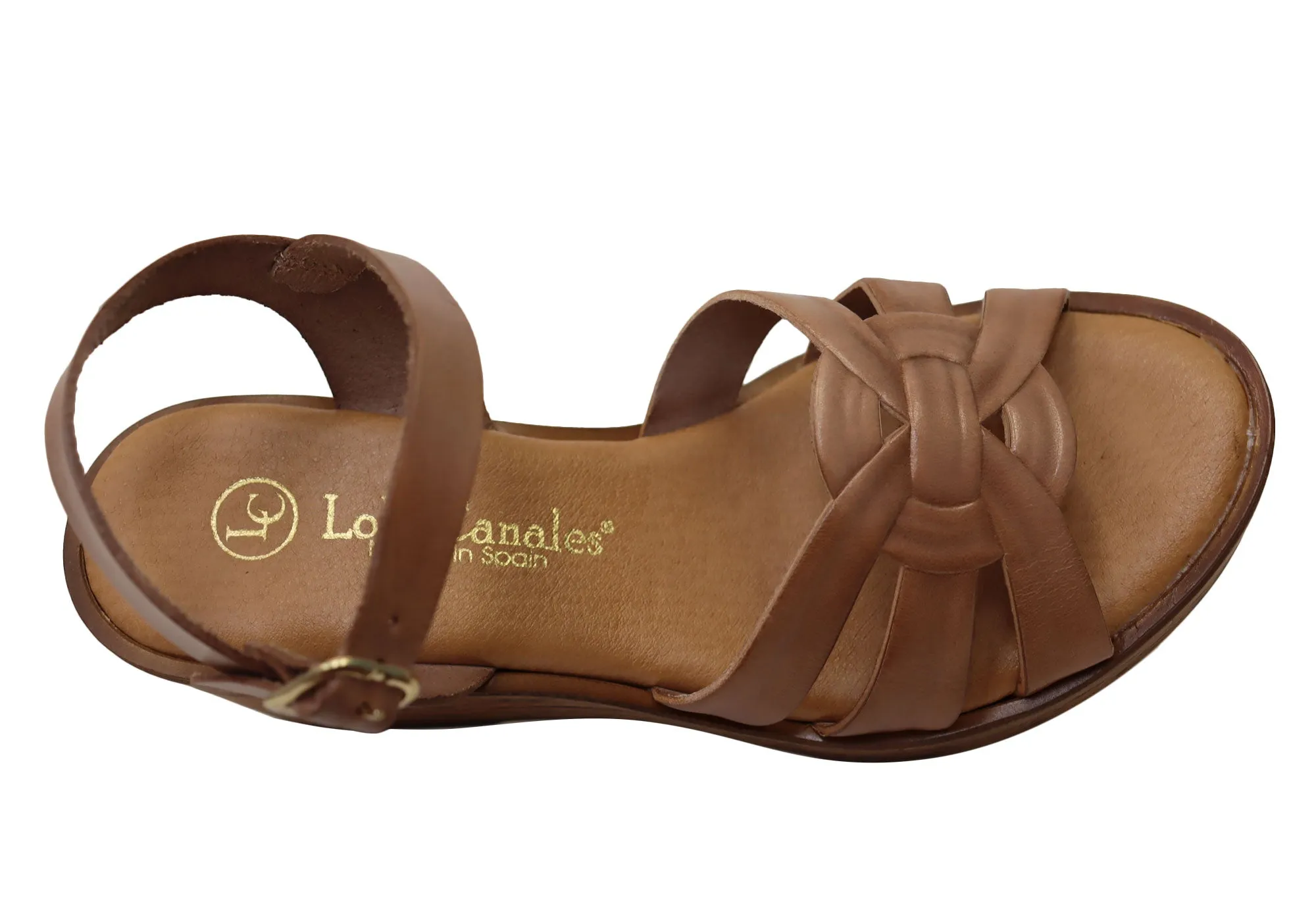 Lola Canales Moment Damen Spanische Leder Keilabsatz Sandalen Lola Canales Schuhe