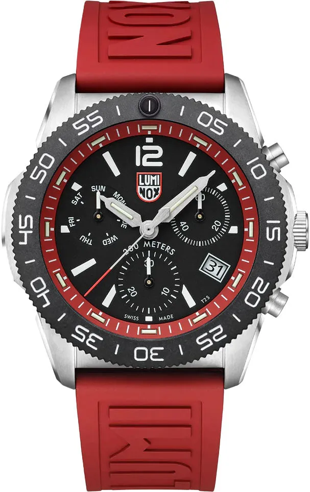 Luminox Uhren Luminox Sea Pacific Taucherchronograph 3140 Schwarz Rot Uhr