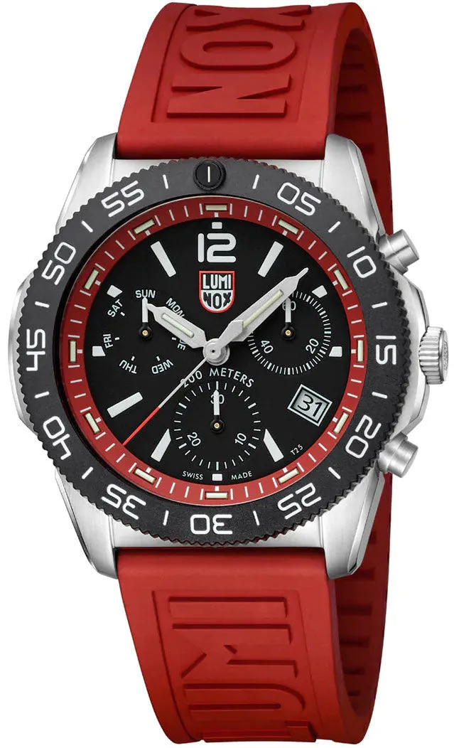 Luminox Uhren Luminox Sea Pacific Taucherchronograph 3140 Schwarz Rot Uhr