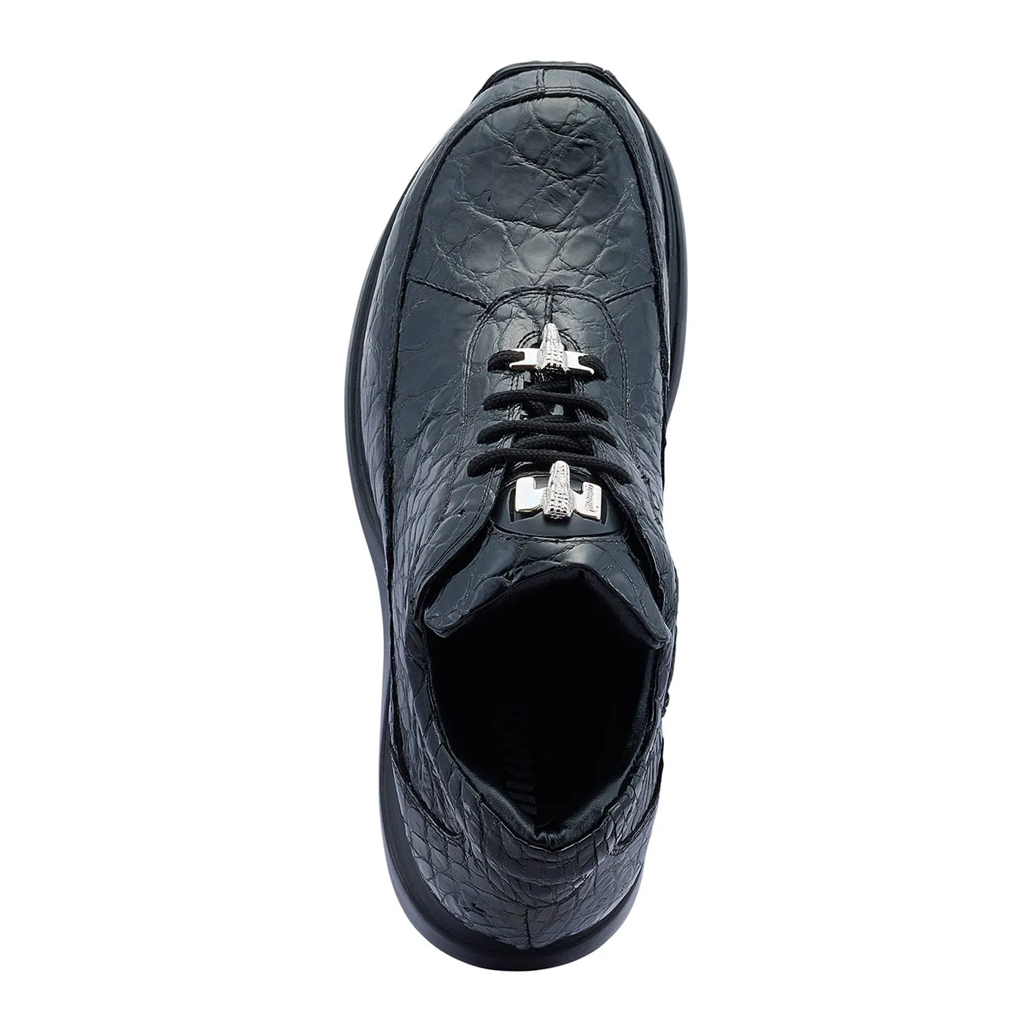 Mauri Schuhe Mauri Bloodshed in Schwarz Herren Exotische Alligator Freizeit-Sneaker