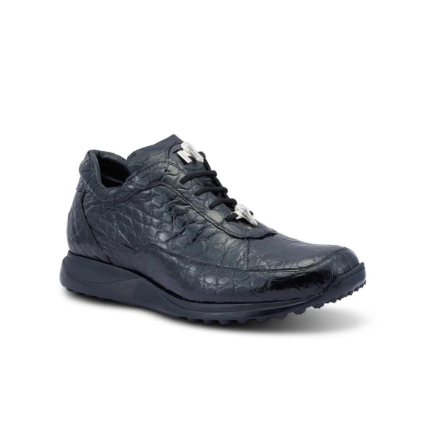 Mauri Schuhe Mauri Bloodshed in Schwarz Herren Exotische Alligator Freizeit-Sneaker