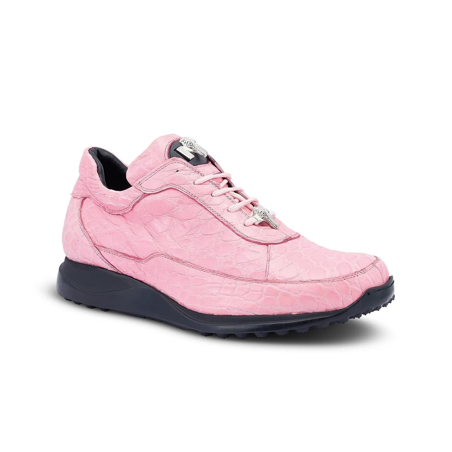 Mauri Schuhe Mauri Blutvergießen im Geschmack von Beerenrosa Herren Exotische Alligator Freizeit-Sneakers