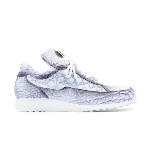 Mauri Schuhe Mauri Blutvergießen in Weiß / Schmutzig Schwarz Herren Exotische Alligator Freizeit-Sneaker
