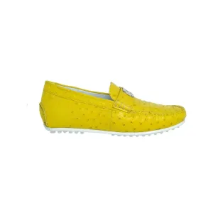 Mauri Schuhe Mauri Sunset in Mimosa Herren Exotische Straußenleder Business-Casual Loafers