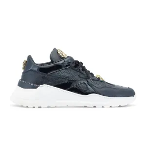Mauri Shoes Mauri Swift in Schwarz Herren Exotisches Krokodil / Nappa & Lackleder Freizeitsneaker